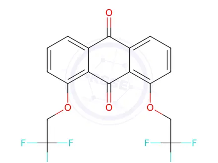 Chemical structure of 1,8-Bis(2,2,2-trifluoroethoxy)anthracene-9,10-dione