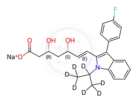 Chemical structure of Fluvastatin-d7 Sodium Salt