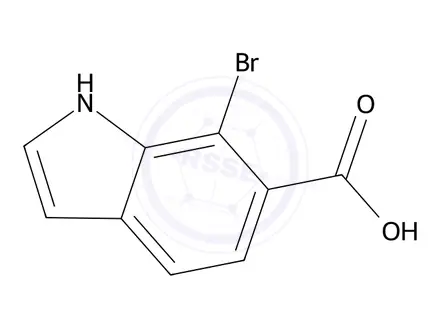 Chemical structure of 7-Bromo-1H-indole-6-carboxylic acid