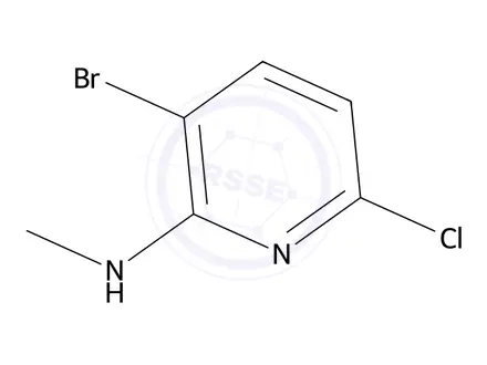 Chemical structure of 3-Bromo-6-chloro-N-methylpyridin-2-amine