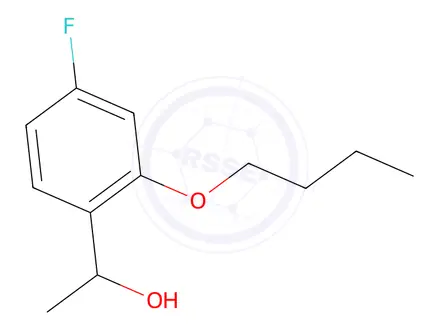 Chemical structure of 1-(2-Butoxy-4-fluorophenyl)ethan-1-ol