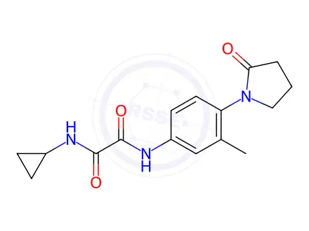 Chemical structure of N1-Cyclopropyl-N2-(3-methyl-4-(2-oxopyrrolidin-1-yl)phenyl)oxalamide
