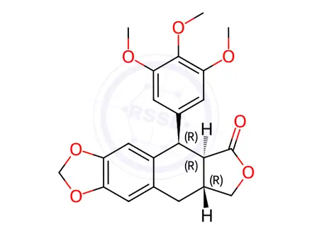 Chemical structure of 4-Deoxypodophyllotoxin