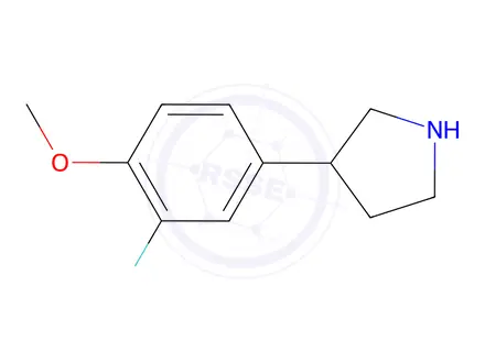 Chemical structure of 3-(3-fluoro-4-methoxyphenyl)pyrrolidine