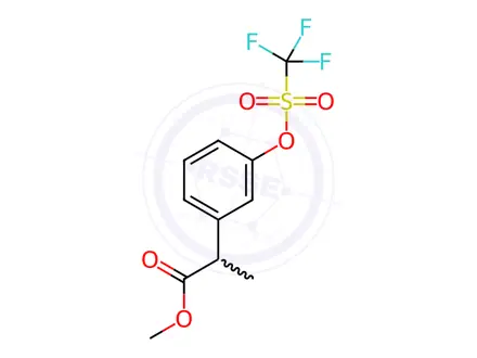 Chemical structure of α-Methyl-3-[[(trifluoromethyl)sulfonyl]oxy]-benzeneacetic Acid Methyl Ester