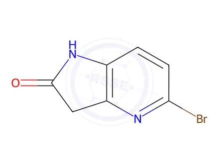 Chemical structure of 5-Bromo-1,3-dihydro-2H-pyrrolo[3,2-b]pyridin-2-one