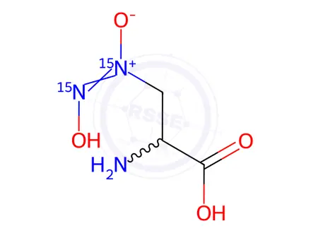 Chemical structure of D,L-Alanosine-15N2
