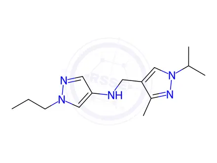 Chemical structure of N-[(1-isopropyl-3-methyl-1H-pyrazol-4-yl)methyl]-1-propyl-1H-pyrazol-4-amine