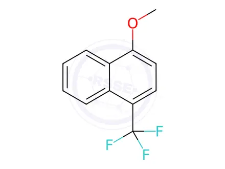 Chemical structure of Naphthalene, 1-methoxy-4-(trifluoromethyl)-