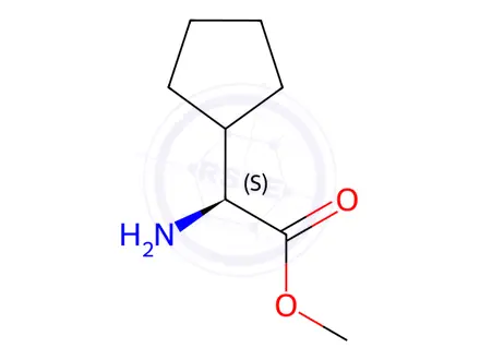 Chemical structure of (S)-Methyl 2-amino-2-cyclopentylacetate