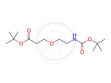 Chemical structure of tert-Butyl 3-[2-(tert-butoxycarbonylamino)ethoxy]propionate