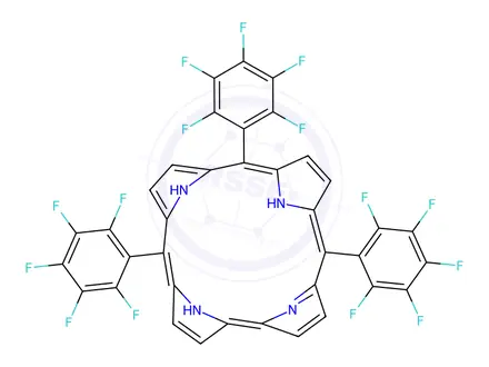 Chemical structure of 5,10,15-tris(pentafluorophenyl)corrole