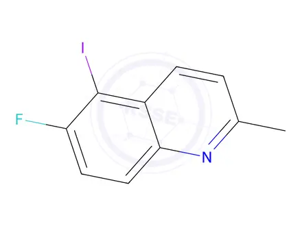 Chemical structure of 6-Fluoro-5-iodo-2-methylquinoline