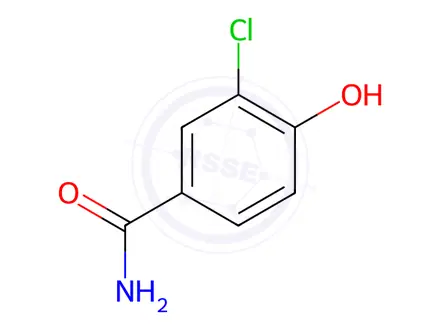 Chemical structure of Benzamide, 3-chloro-4-hydroxy-