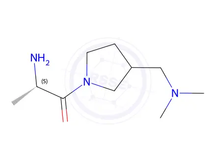 Chemical structure of (2S)-2-Amino-1-(3-((dimethylamino)methyl)pyrrolidin-1-yl)propan-1-one