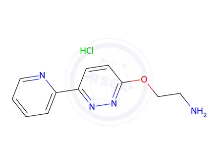 Chemical structure of 2-((6-(Pyridin-2-yl)pyridazin-3-yl)oxy)ethanamine hydrochloride