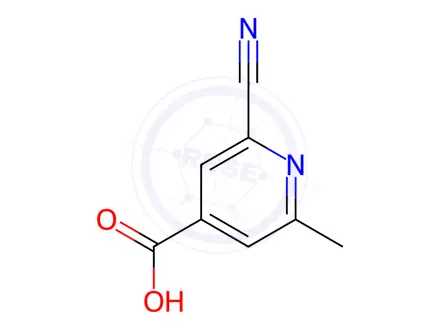 Chemical structure of 2-Cyano-6-methylisonicotinic acid