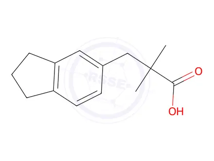 Chemical structure of 3-(2,3-Dihydro-1h-inden-5-yl)-2,2-dimethylpropanoic acid