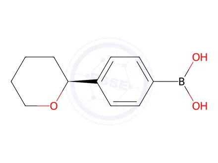 Chemical structure of (S)-(4-(tetrahydro-2H-pyran-2-yl)phenyl)boronic acid