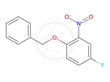 Chemical structure of Benzene, 4-fluoro-2-nitro-1-(phenylmethoxy)-