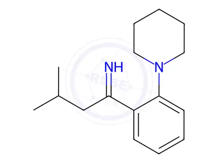 Chemical structure of 3-Methyl-1-(2-(piperidin-1-yl)phenyl)butan-1-imine