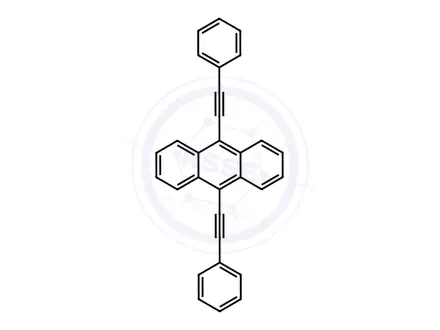 Chemical structure of 9,10-Bis(phenyethynyl)anthracene