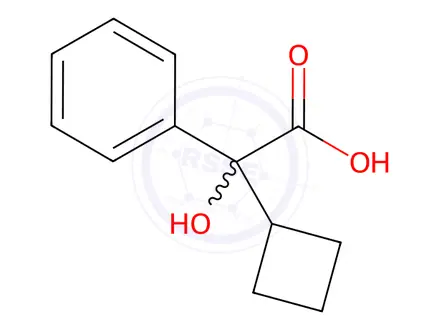 Chemical structure of 2-cyclobutyl-2-hydroxy-2-phenylacetic acid