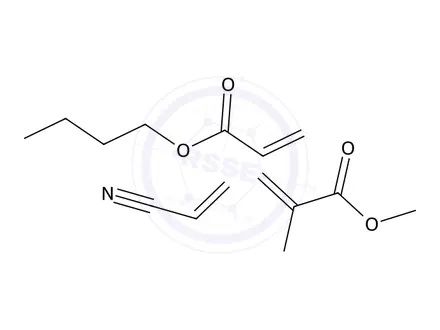 Chemical structure of Acrylonitrile, butyl acrylate, methyl methacrylate polymer