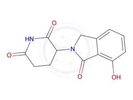 Chemical structure of 2,6-Piperidinedione, 3-(1,3-dihydro-7-hydroxy-1-oxo-2H-isoindol-2-yl)-