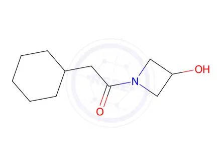 Chemical structure of 2-Cyclohexyl-1-(3-hydroxyazetidin-1-yl)ethan-1-one