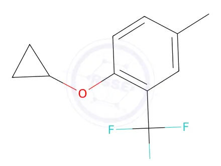 Chemical structure of 1-Cyclopropoxy-4-methyl-2-(trifluoromethyl)benzene