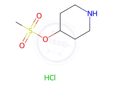 Chemical structure of piperidin-4-yl methanesulfonate hydrochloride