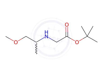 Chemical structure of Glycine, N-(2-methoxy-1-methylethyl)-, 1,1-dimethylethyl ester