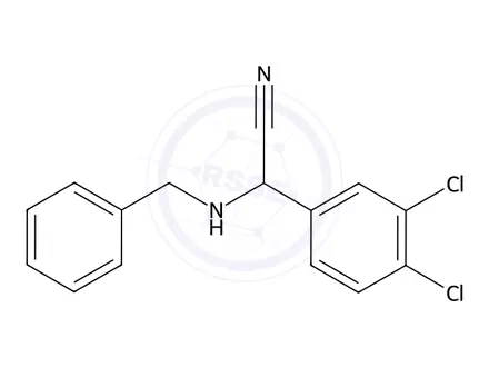 Chemical structure of 2-(Benzylamino)-2-(3,4-dichlorophenyl)acetonitrile