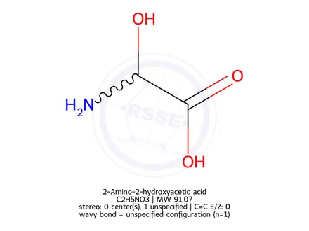 Chemical structure of 2-Amino-2-hydroxyacetic acid
