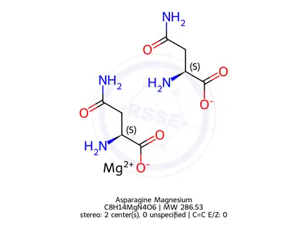 Chemical structure of Asparagine Magnesium
