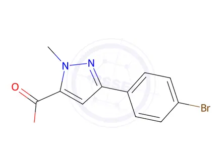 Chemical structure of Methyl 3-(4-Bromophenyl)-1-methyl-1H-pyrazole-5-carboxylate