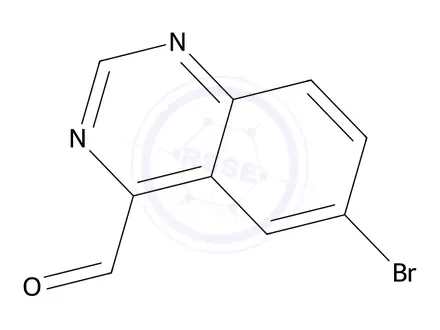 Chemical structure of 6-Bromoquinazoline-4-carbaldehyde
