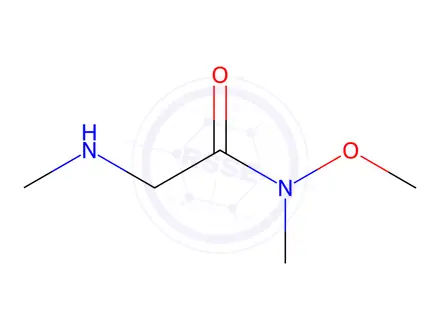 Chemical structure of N-methoxy-N-methyl-2-(methylamino)acetamide