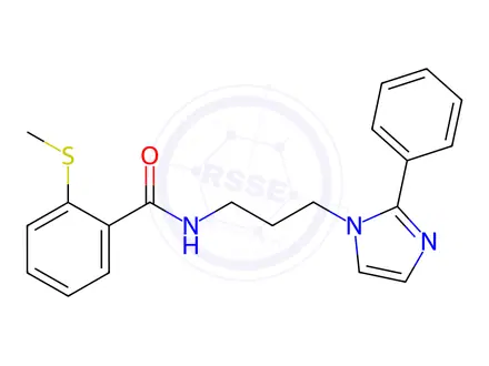 Chemical structure of 2-(Methylthio)-N-(3-(2-phenyl-1H-imidazol-1-yl)propyl)benzamide