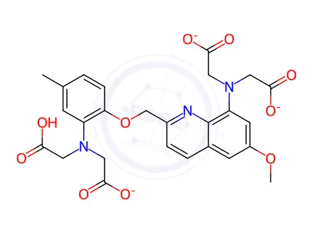 Chemical structure of Potassium 2,2'-((2-((8-((carboxylatomethyl)(carboxymethyl)amino)-6-methoxyquinolin-2-yl)methoxy)-5-methylphenyl)azanediyl)diacetate