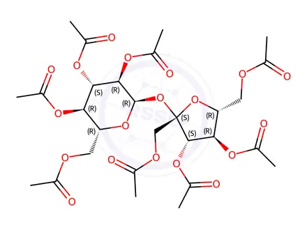 Chemical structure of Sucrose octaacetate