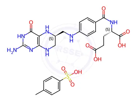 Chemical structure of (6S)-Tetrahydrofolic Acid p-Toluenesulfonate Salt