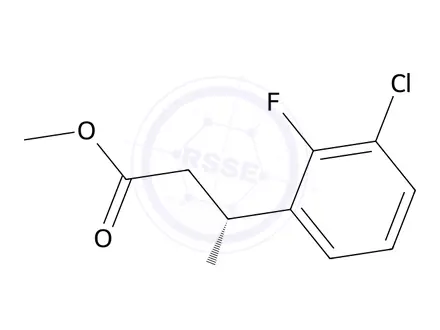 Chemical structure of Methyl (R)-3-amino-3-(3-chloro-2-fluorophenyl)propanoate