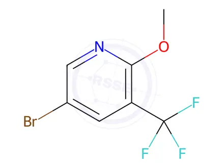 Chemical structure of 5-bromo-2-methoxy-3-(trifluoromethyl)pyridine