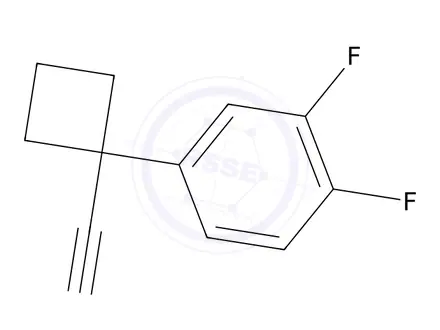 Chemical structure of 1-(3,4-Difluorophenyl)cyclobutane-1-carbonitrile