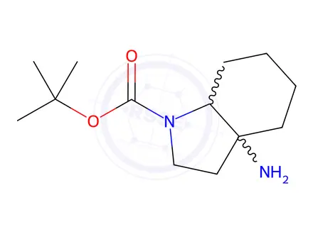 Chemical structure of tert-butyl 3a-aminooctahydro-1H-indole-1-carboxylate