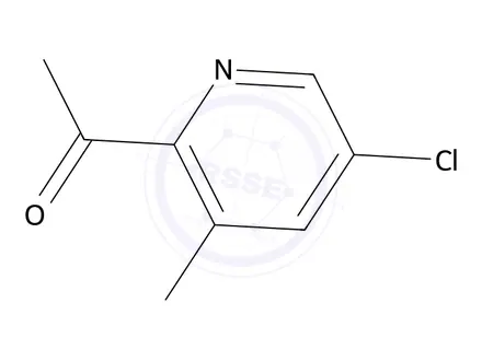 Chemical structure of 1-(5-Chloro-3-methylpyridin-2-yl)ethan-1-one