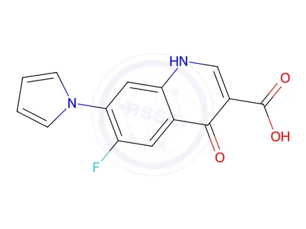 Chemical structure of 6-Fluoro-4-hydroxy-7-(1H-pyrrol-1-yl)quinoline-3-carboxylic acid