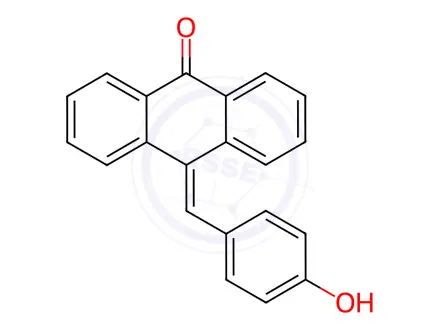 Chemical structure of 10-(4-Hydroxybenzylidene)anthracen-9(10H)-one